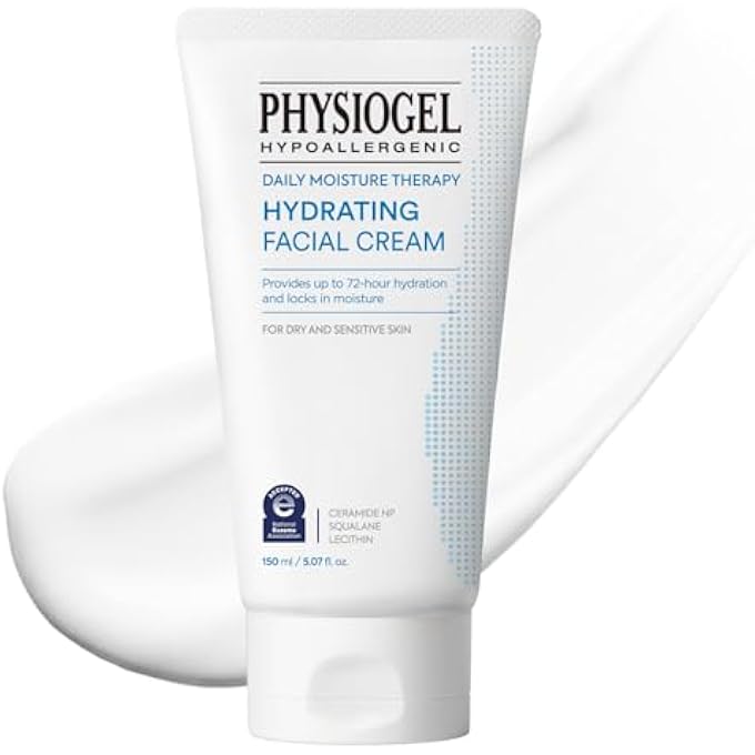 Physiogel DAILY MOISTURE THERAPY FACIAL CREAM, 72-HR HYDRATION, NORMAL TO DRY SENSITIVE SKIN, STRENGTHEN SKIN BARRIER, HYPOALLERGENIC, CLINICALLY TESTED, FREE FROM FRAGRANCE (PACKAGING MAY VARY) - Image 1